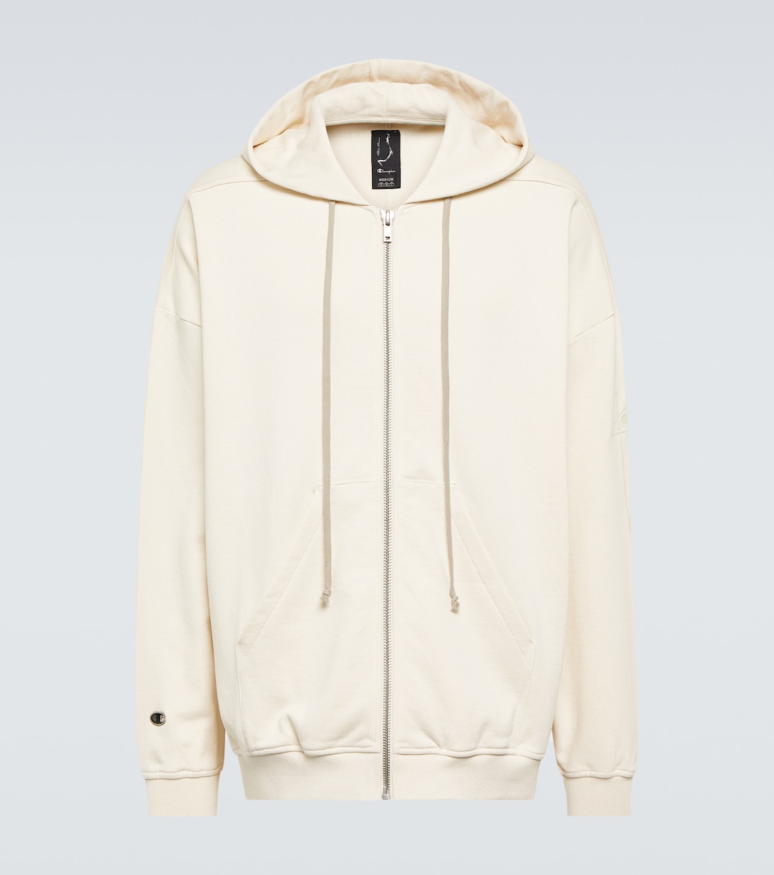 

Джамбо Джейсон хлопковая толстовка с капюшоном Rick Owens, Natural
