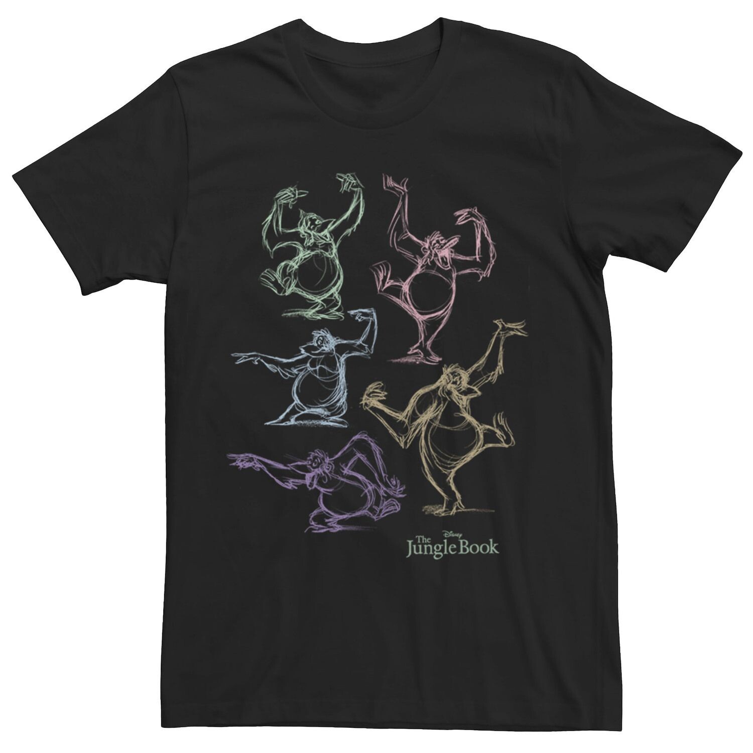 

Мужская футболка Disney's The Jungle Book Neon King Louies Licensed Character