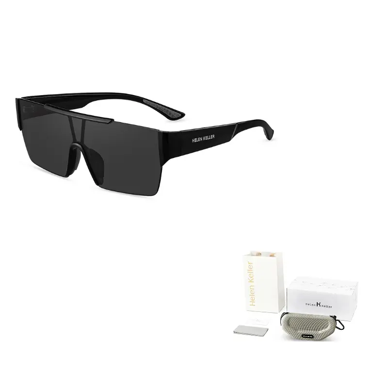 

HELEN KELLER Авиаторские солнцезащитные очки унисекс, H-SPORTN02 All Colors Gray+Bright Black Feet