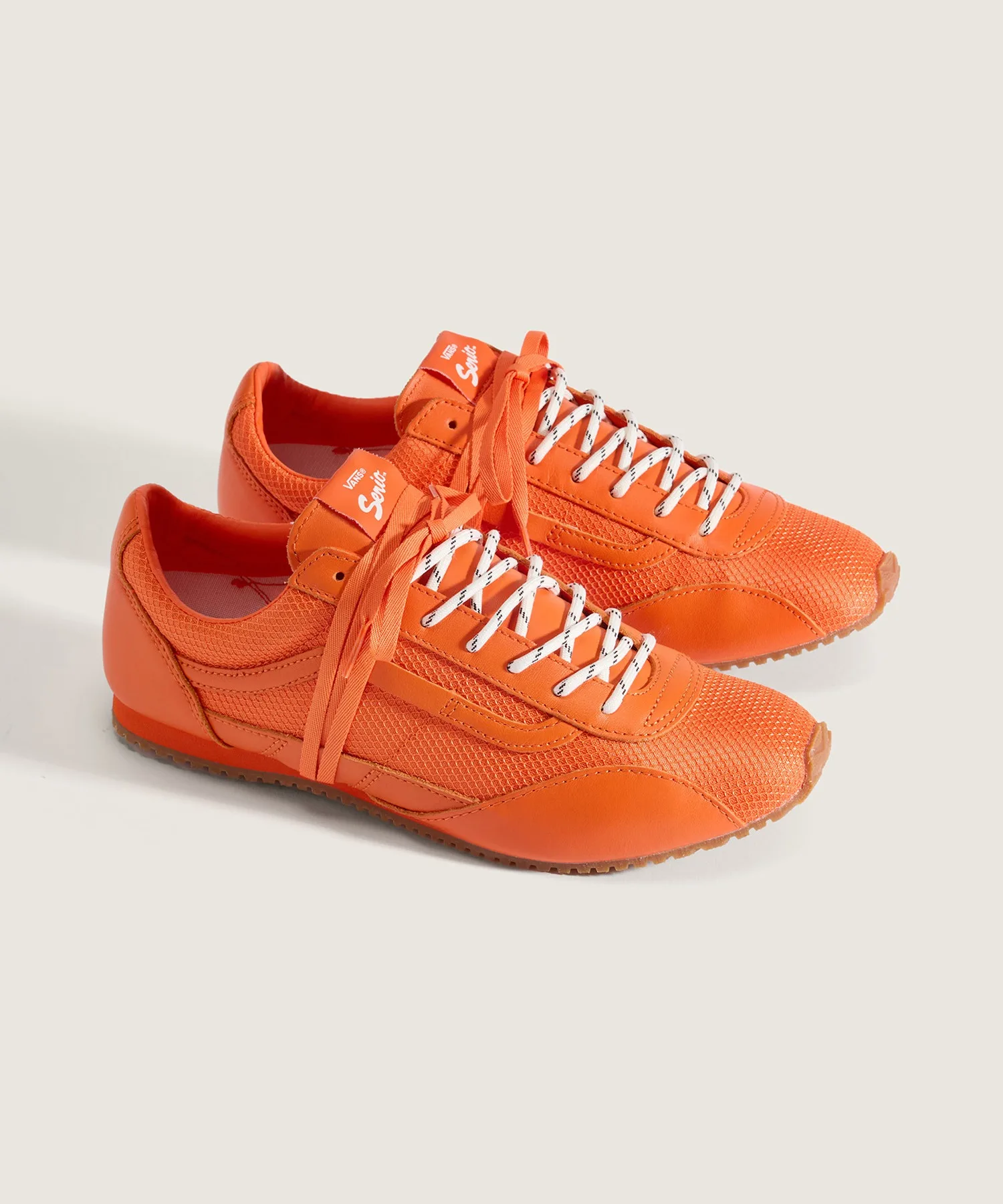 Унисекс кроссовки из натуральной кожи VANS PREMIUM SLP Trainer FLAME красные — фото 2
