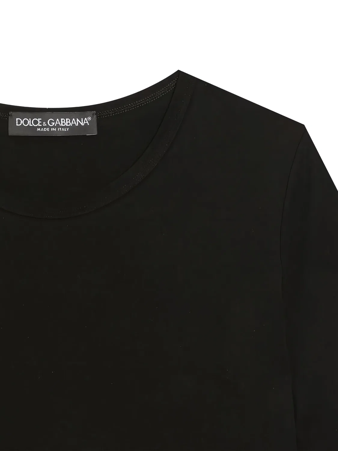 Укороченный топ с длинными рукавами Dolce & Gabbana, черный — фото 4
