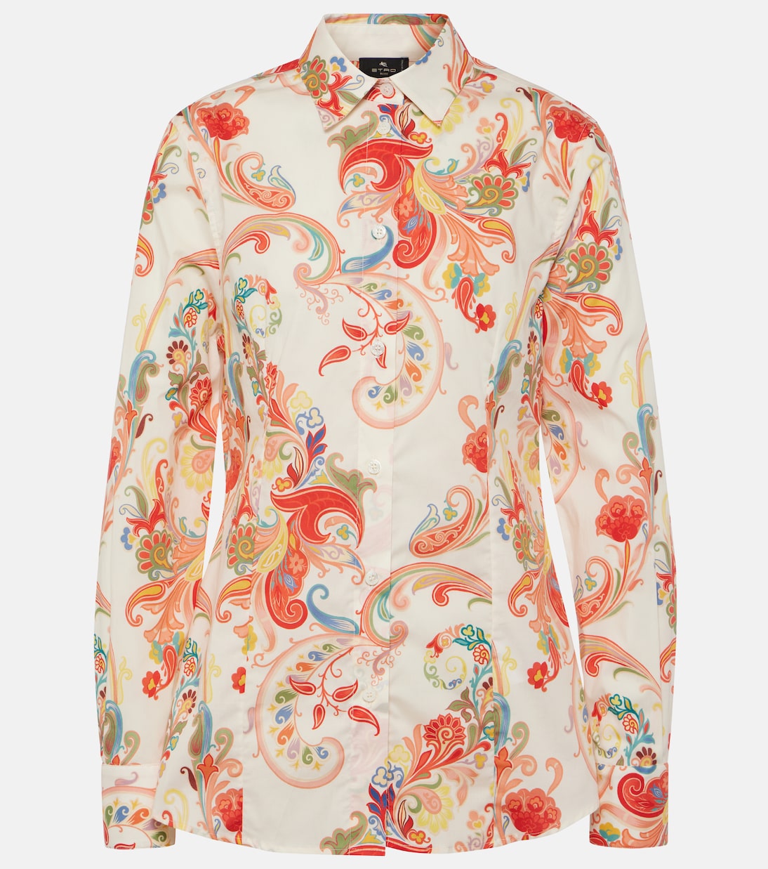 

Рубашка из хлопковой смеси с узором пейсли Etro, Print On White Base