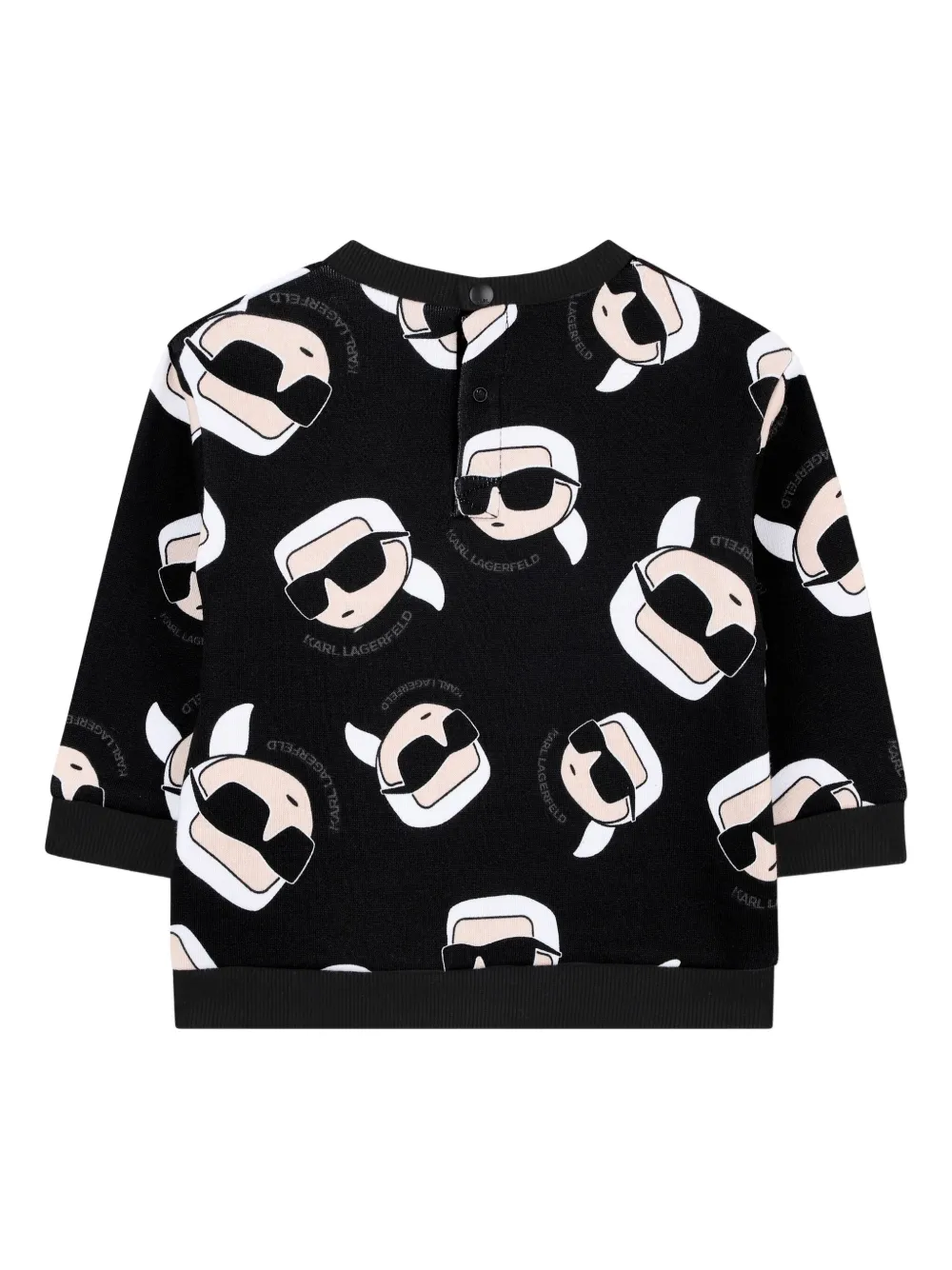 Толстовка с графичным принтом KARL LAGERFELD KIDS, черный — фото 2