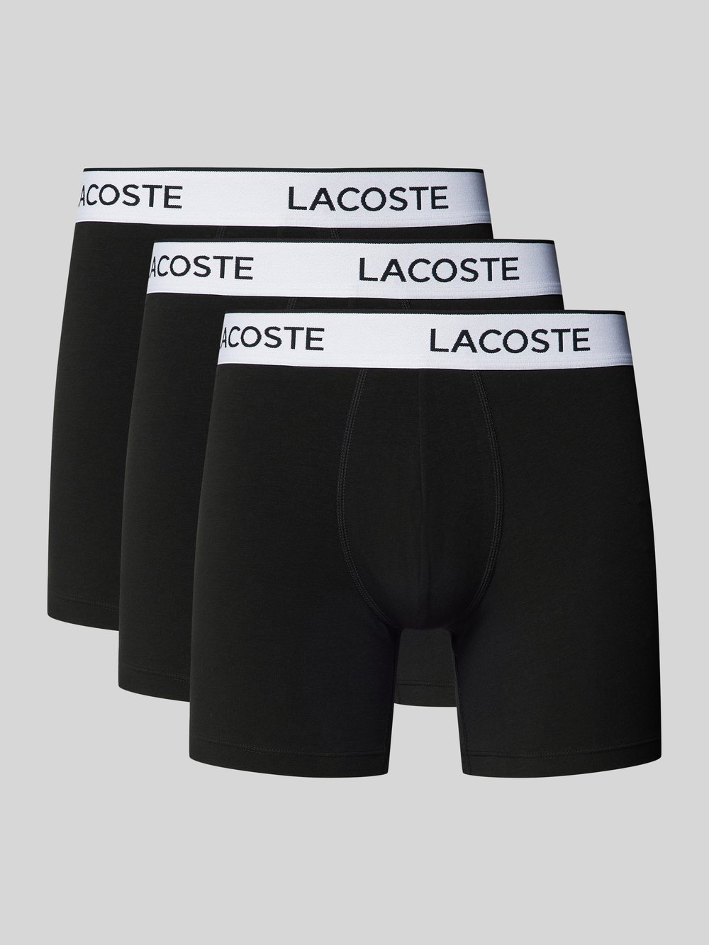 

Боксеры с эластичным поясом и этикеткой в ​​упаковке 3 шт Lacoste, черный