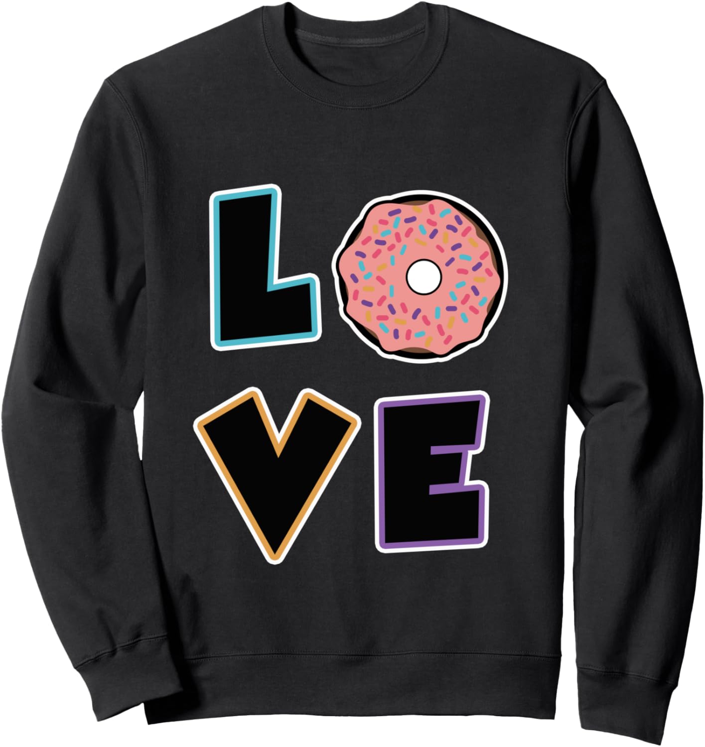 

Love Donuts - Дизайн с пончиками для женщин и мужчин - Толстовка Love Donut, черная (black 19-3911tcx), размер S Donut Gifts For Ladies And Gentlemen, Черный, Love Donuts - Дизайн с пончиками для женщин и мужчин - Толстовка Love Donut, черная (black 19-39