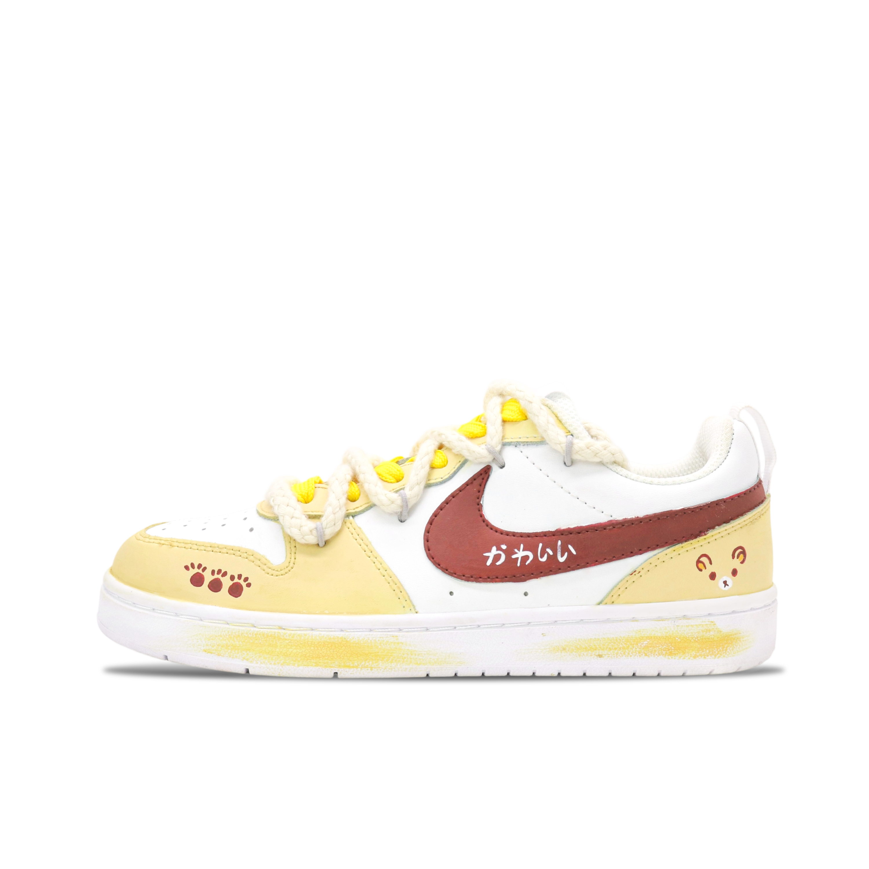 

Кроссовки Court Borough Low 2 Anti Kick с амортизацией, дышащие, низкие, для детей и подростков Nike, бежевый/коричневый
