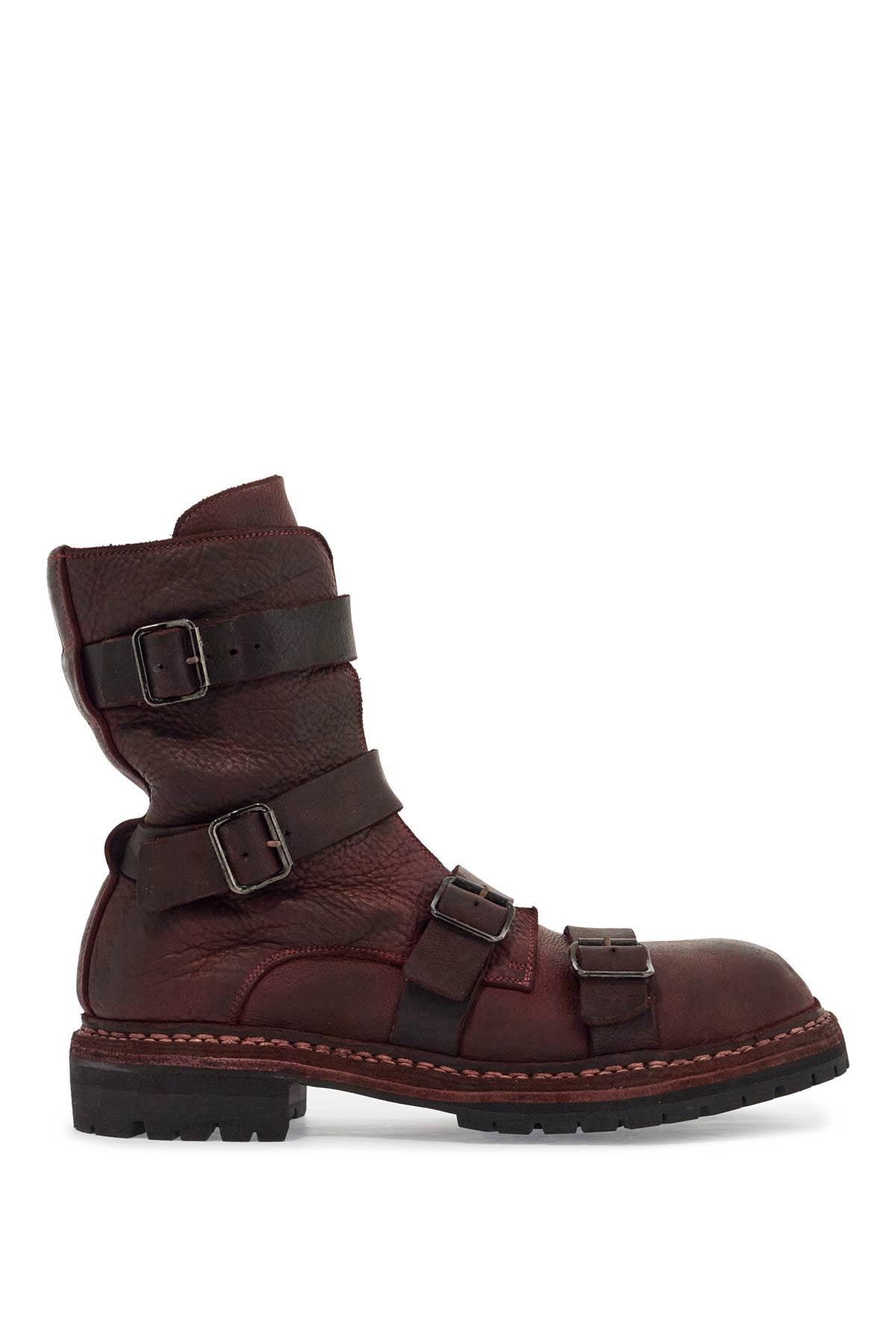 

Мужские сапоги Guidi из конской кожи с регулируемыми ремнями, красный