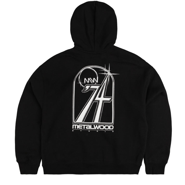 

Рубашка club 74 zip hooded sweatshirt Metalwood, черный