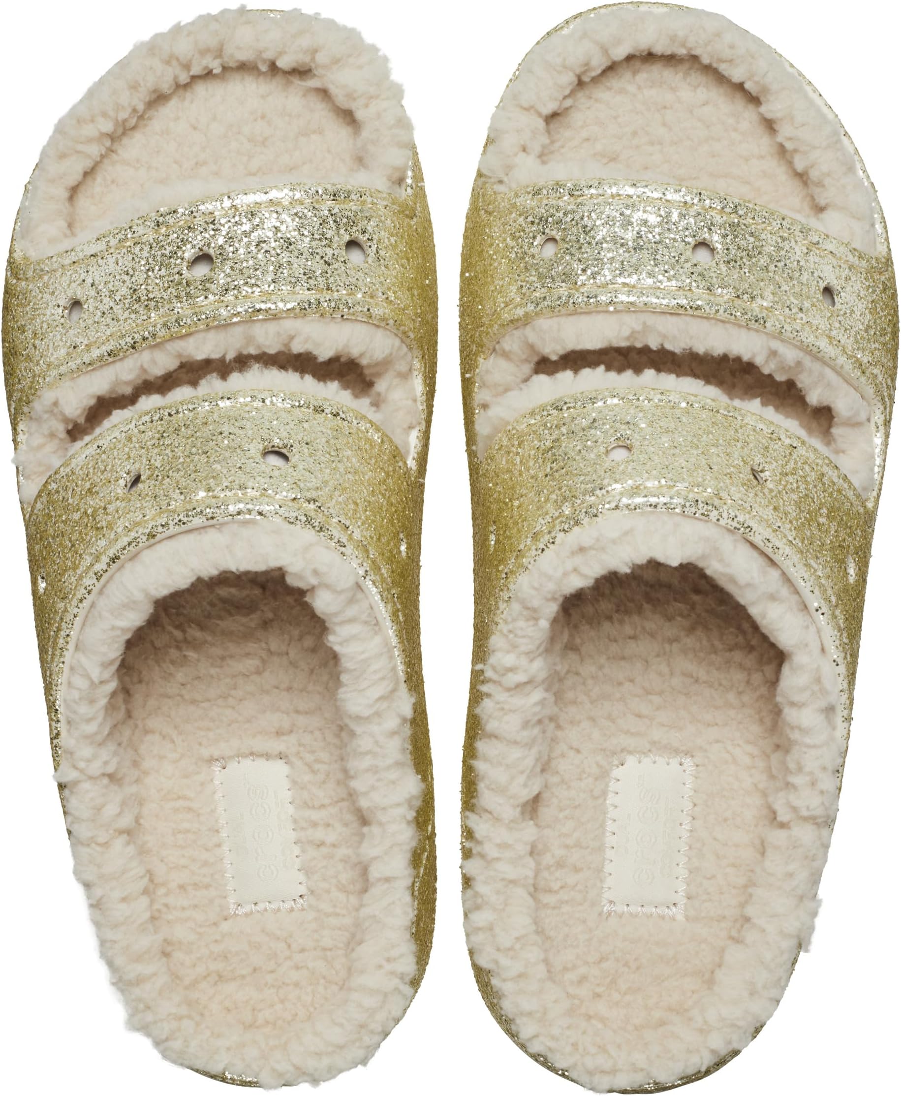 Сандалии Crocs Classic Cozzzy Sandals, цвет Stucco/Glitter — фото 2