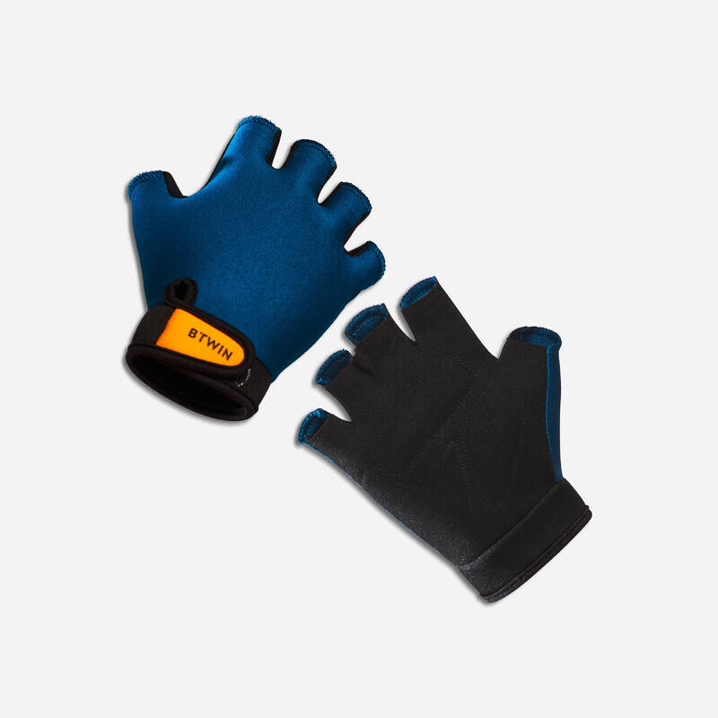 

Перчатки велосипедные детские синие BTWIN, цвет blau