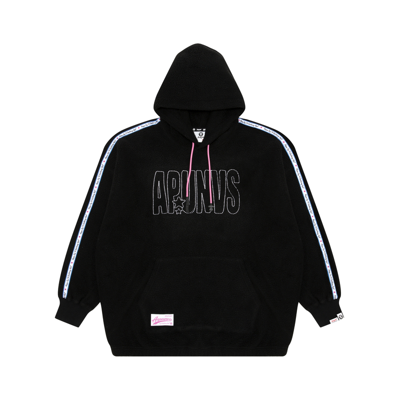 

Толстовка с капюшоном и вышитым логотипом от *A Bathing APE на завязках Aape, Black BKX