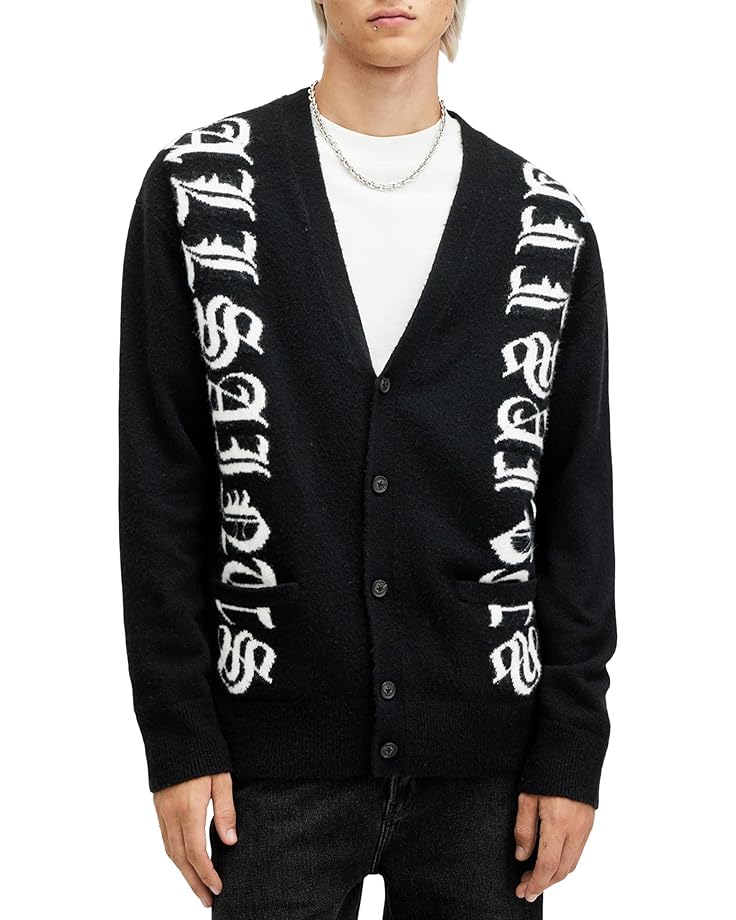 

Свитер AllSaints Scripture Cardigan, черный