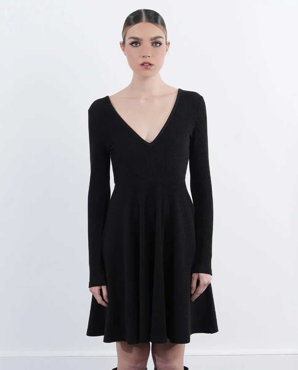 

Платье с длинными рукавами, с деталями в виде складок Lili Sidonio, черный