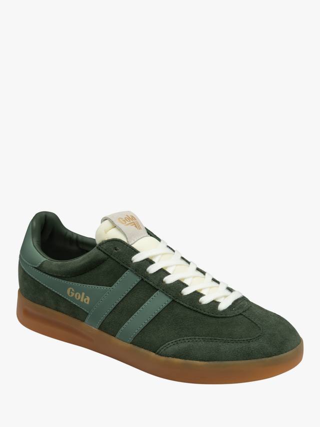 Тренеры Cyclone Suede на шнуровке Gola, Dark Khaki/Sage/Gum — фото 2
