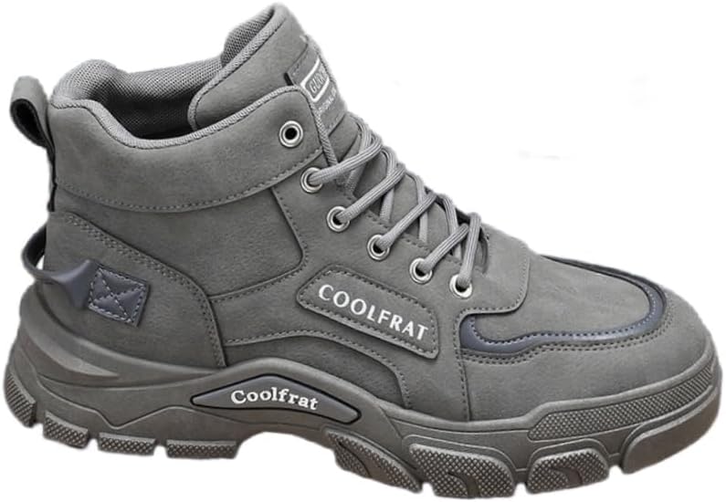 

Мужские туристические ботинки Fusecottc - подходят как для спорта, так и для повседневной носки - с шнурками и противоскользящей подошвой, серый