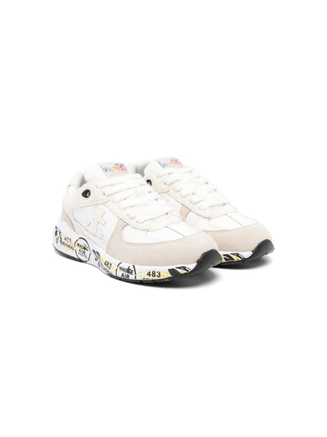 

Premiata Kids кроссовки Robin со вставками, нейтральный цвет