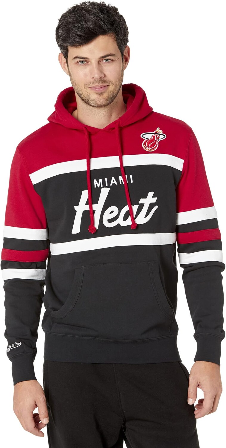 

Худи Mitchell & Ness NBA Head Coach Hoodie Heat, цвет Red/Black