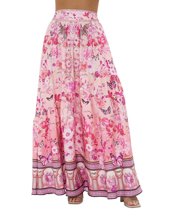 

Юбка из шелка с цветочным принтом в цвете Botanical Novella Camilla, мультиколор