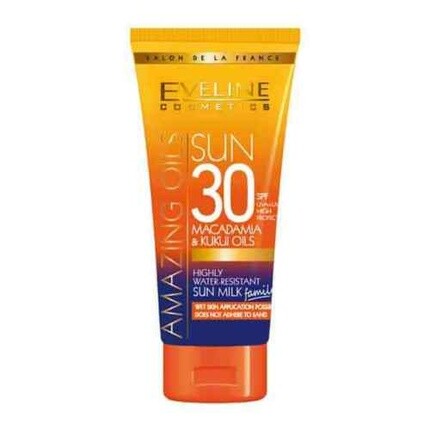 

Amazing Oils Sun Milk Spf30 200 мл водостойкая с макадамией, Eveline Cosmetics