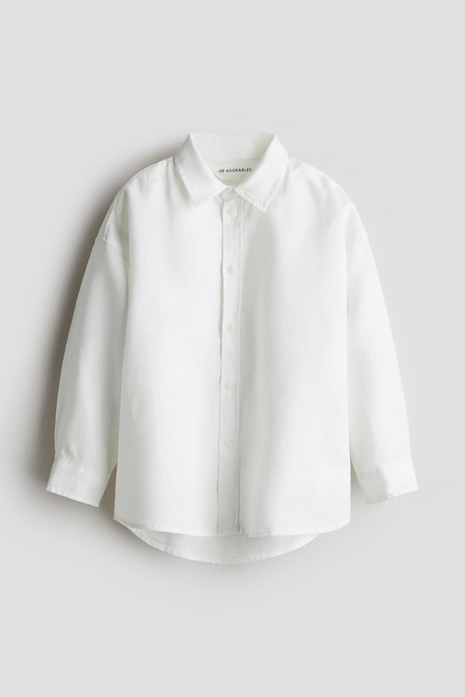 

Льняная рубашка H&M, белый