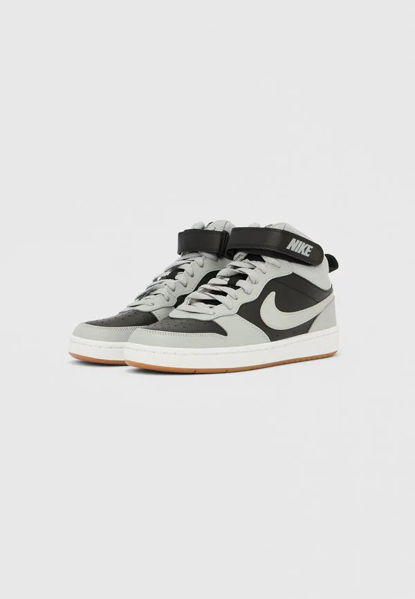 Court borough mid 2 унисекс высокие кроссовки Nike Sportswear, Black/Smoke Grey/White — фото 2