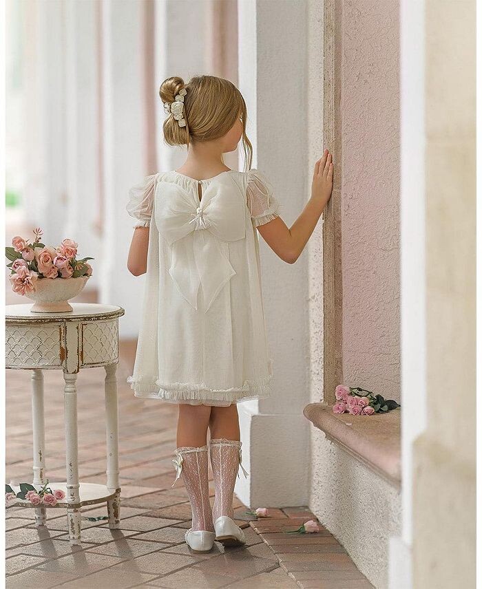 Платье из тюля Petite Maison Kids для девочек Bella Buttermilk – Baby, Little Kid, Big Kid, белый — фото 4