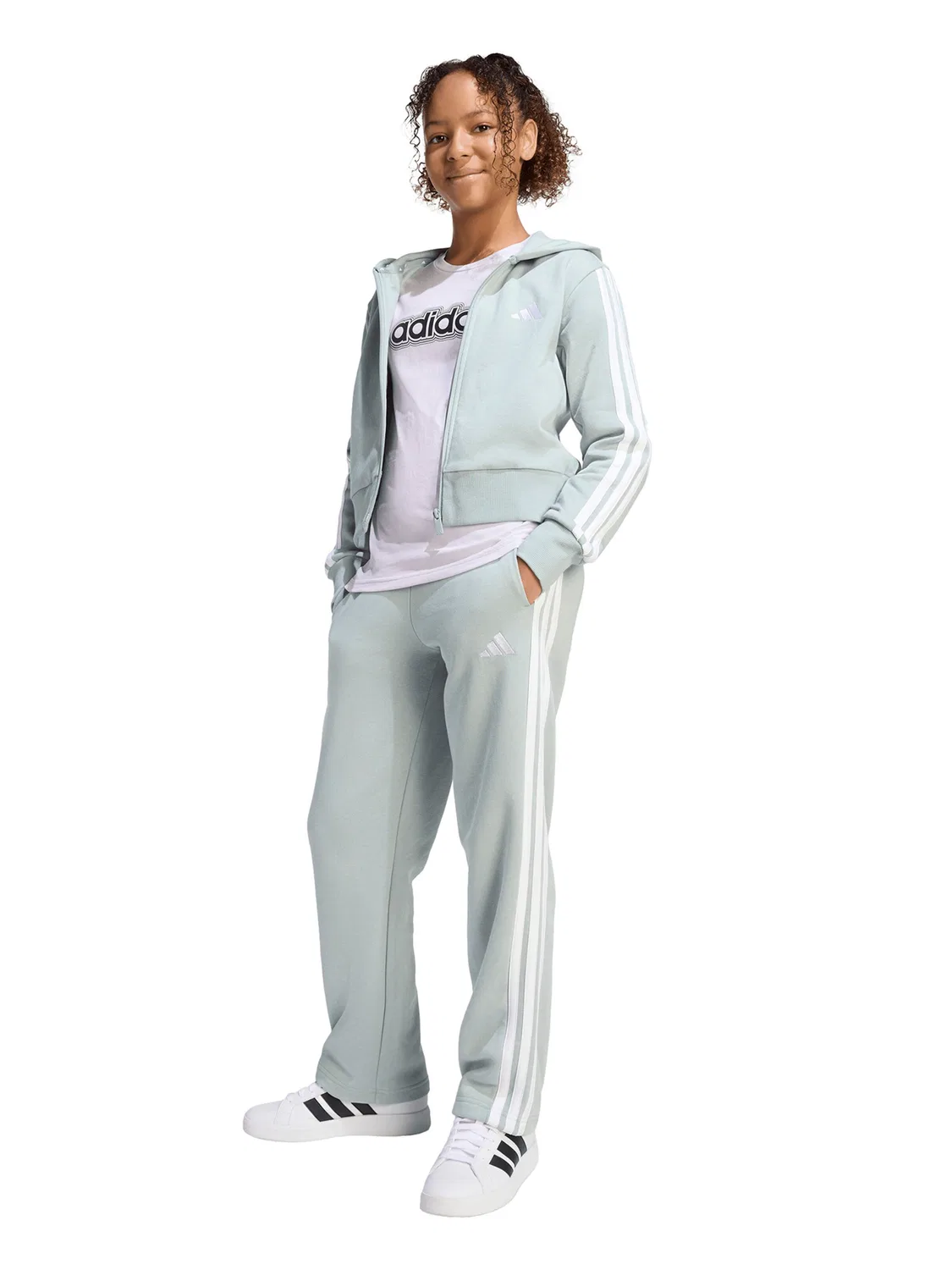 Спортивный костюм Adidas Sportswear серого цвета — фото 4