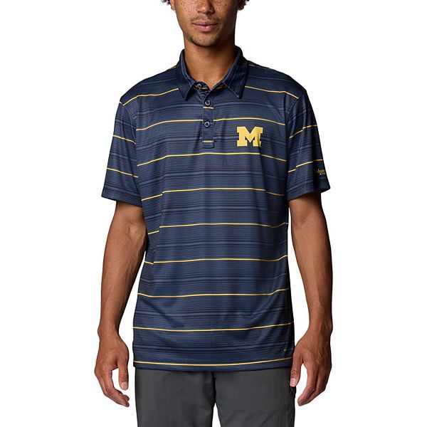 

Мужская поло Michigan Wolverines PFG Super Terminal Tackle Omni-Shade в синем цвете Columbia