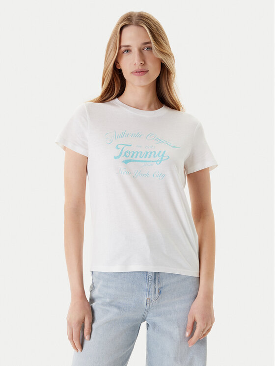 

Футболка обычного кроя Essential DW0DW21404 Tommy Jeans, белый