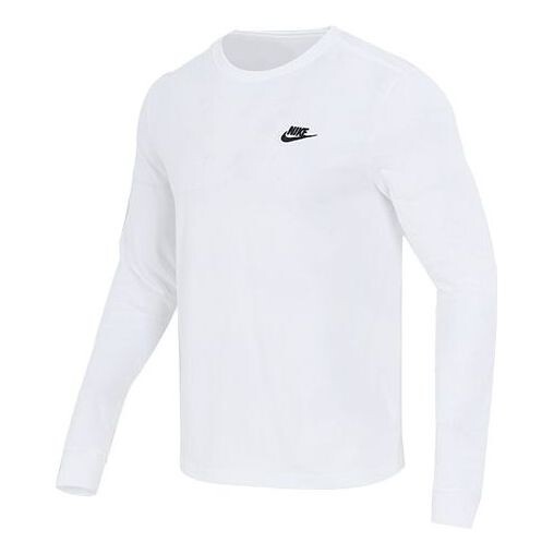 

Футболка Men's Nike Embroidered Logo Loose Sports Running Long Sleeves White T-Shirt, мультиколор