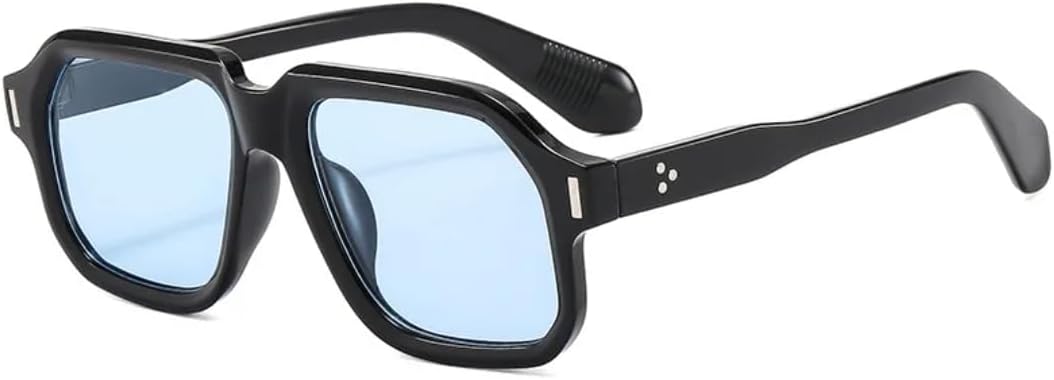 

Солнцезащитные очки с защитой UV400 | Увеличенный размер, градиентный дизайн, черный и синий | для женщин и мужчин, для занятий спортом на открытом воздухе и вождения (серый с прозрачными линзами) LXLHWN, Black Blue