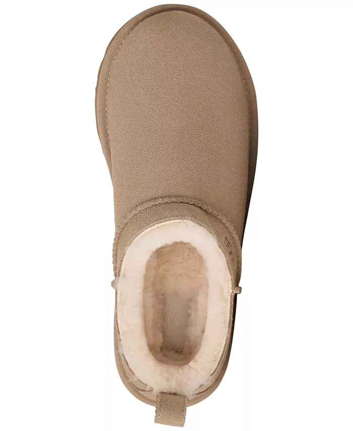 Женские классические ботильоны UGG с микро-язычком UGG, коричневый/бежевый — фото 3