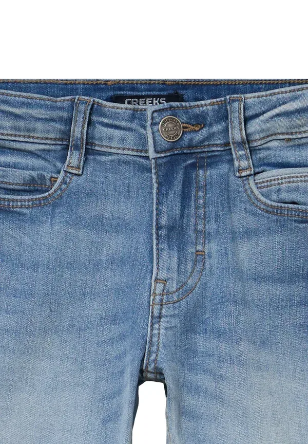 Джинсы Creeks, модель easy skinny jeans с 5 карманами и регулируемым поясом, цвет деним дабл стоун — фото 3