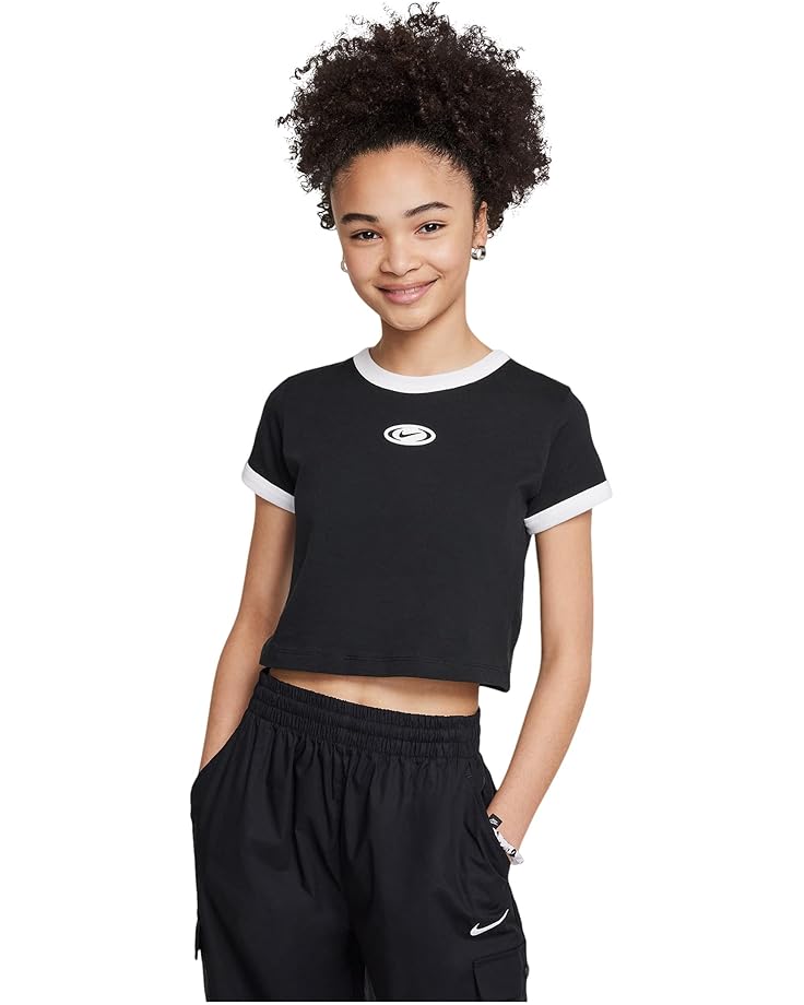 

Футболка Nike Kids Sportswear Cropped T-shirt, черный