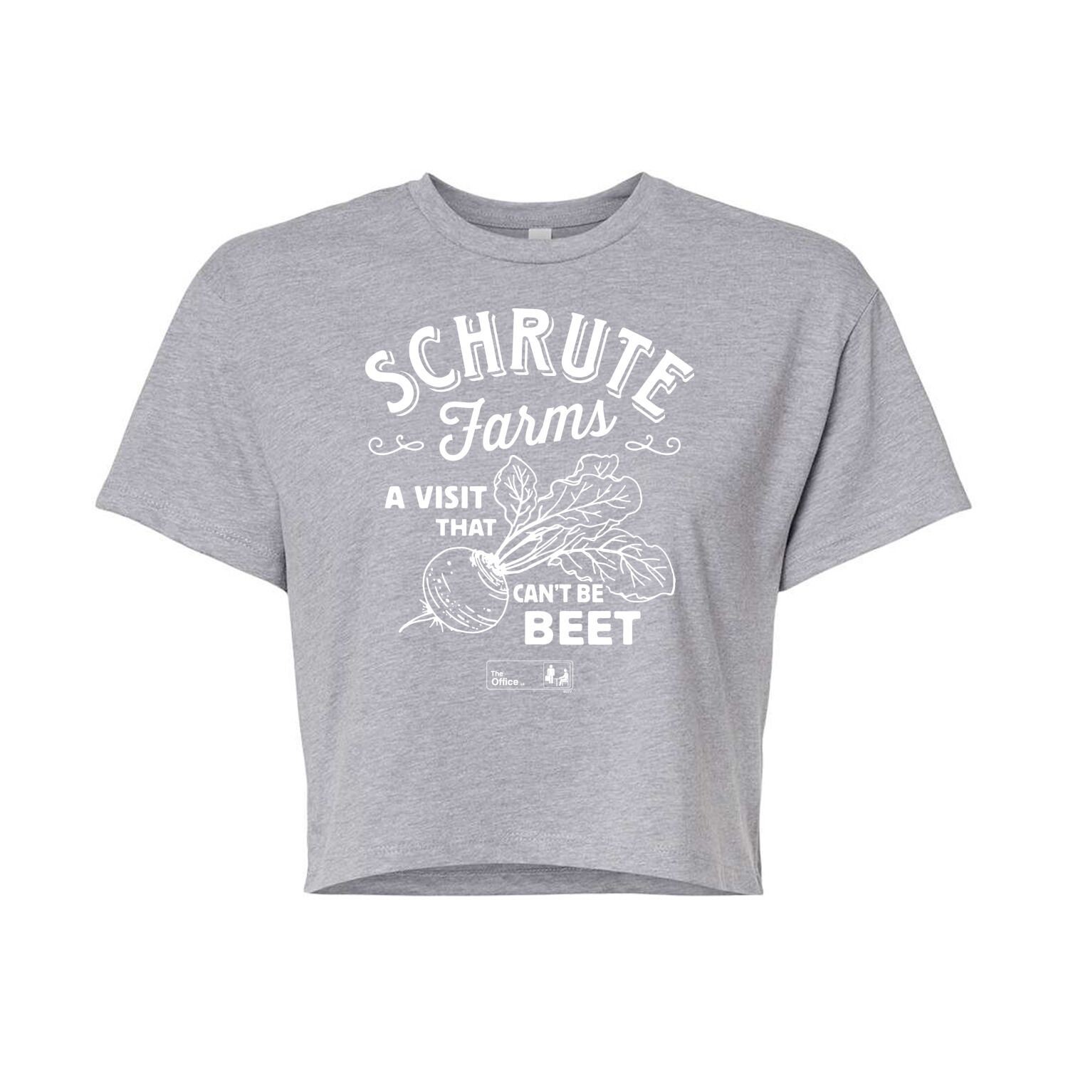

Укороченная футболка The Office Schrute Farms для юниоров Licensed Character, серый