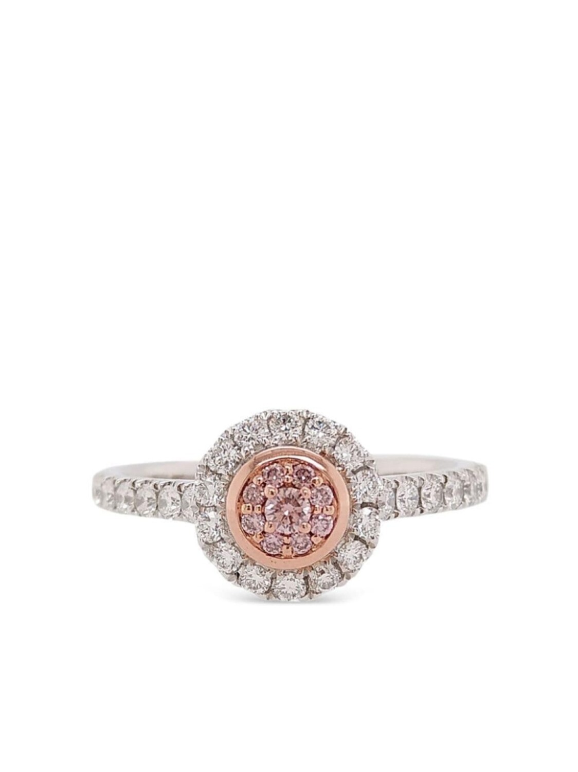 

Кольцо из розового золота и платины с полупаве из бриллиантов HYT Jewelry, серебряный