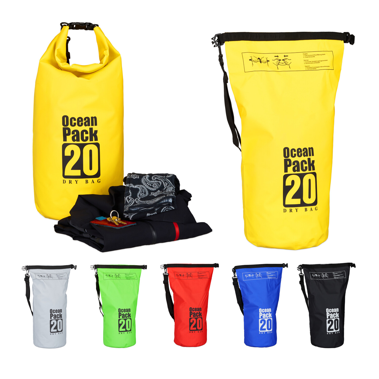 

Рюкзак relaxdays Ocean Pack, желтый