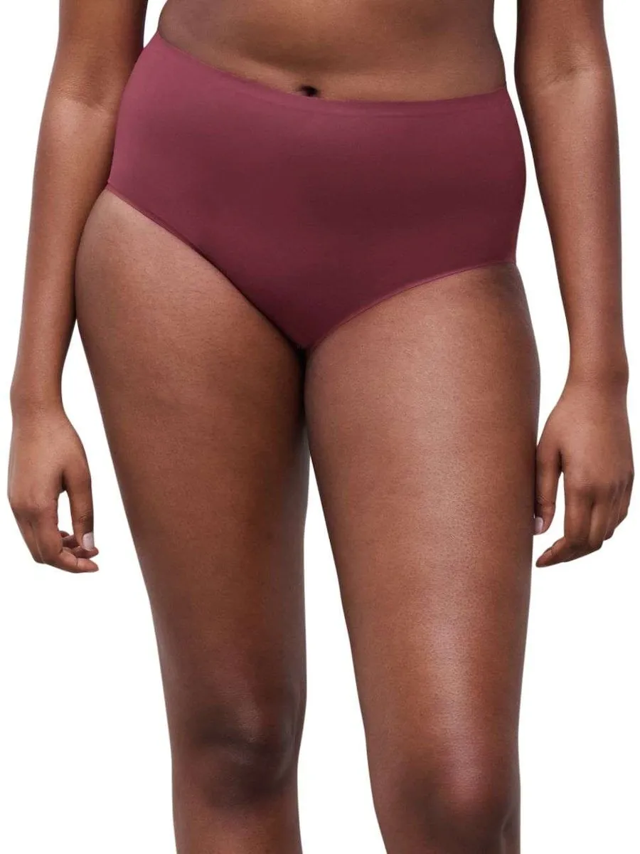 

Трусы высокие бесшовная эффект второй кожи линейки SoftStretch Chantelle, бордовый