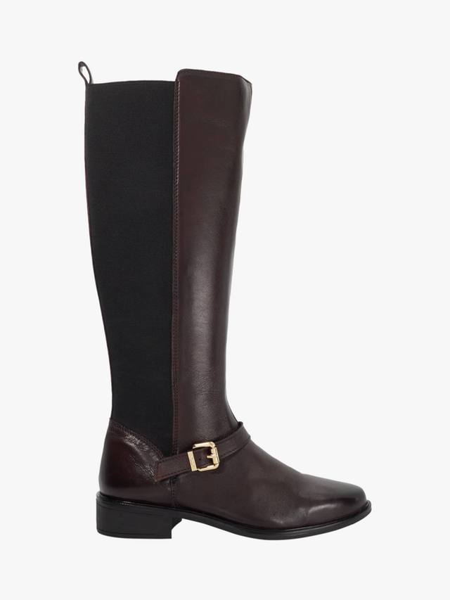Туфли Toon Leather высокие до колена Dune London, Burgundy
