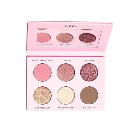 

Палетка прессованных теней для век Rose 9g NEO MAKE UP, Eyeshadow Palette , розовый