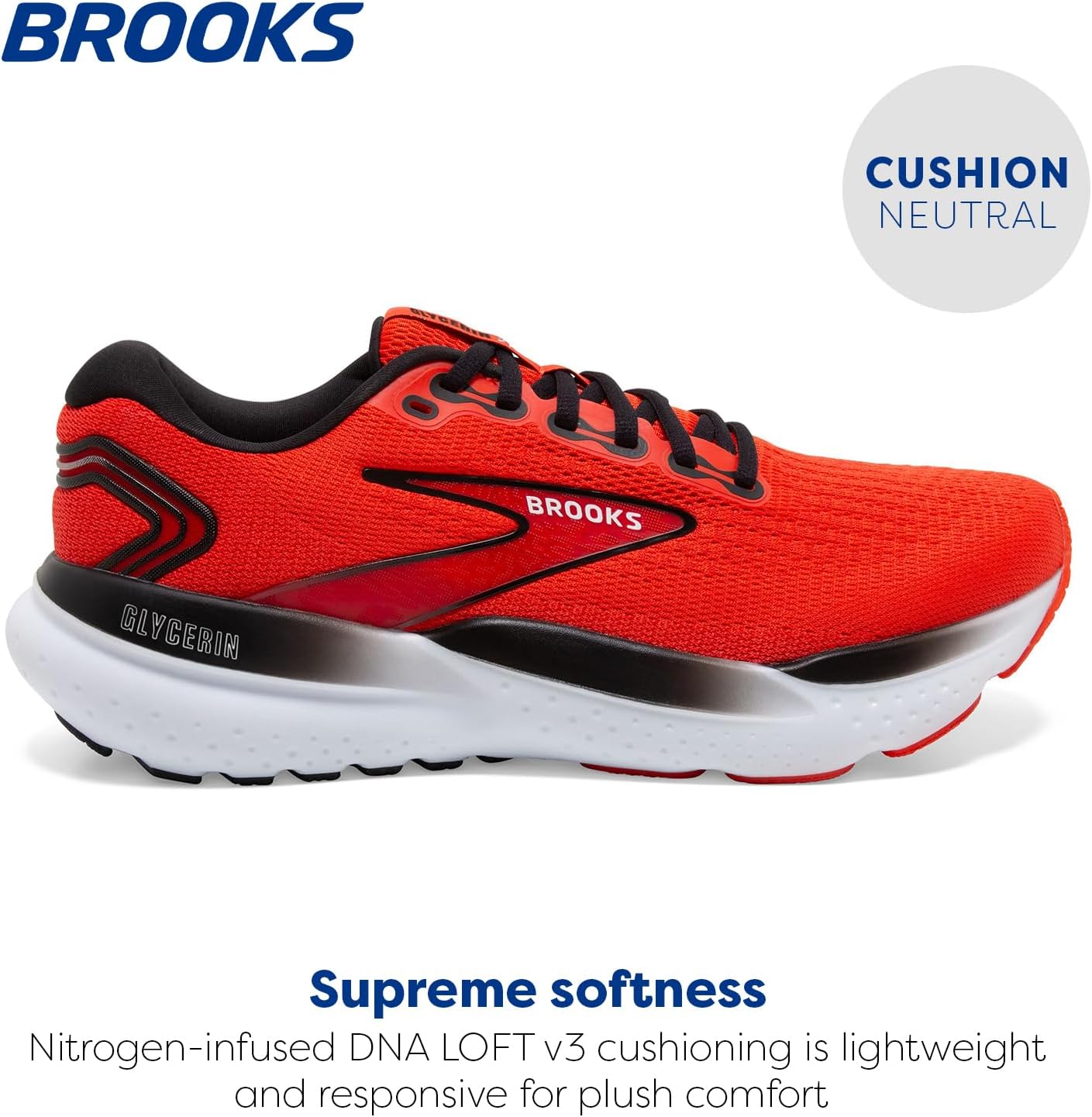Мужские кроссовки Brooks Glycerin 21 Neutral для бега, черный — фото 2