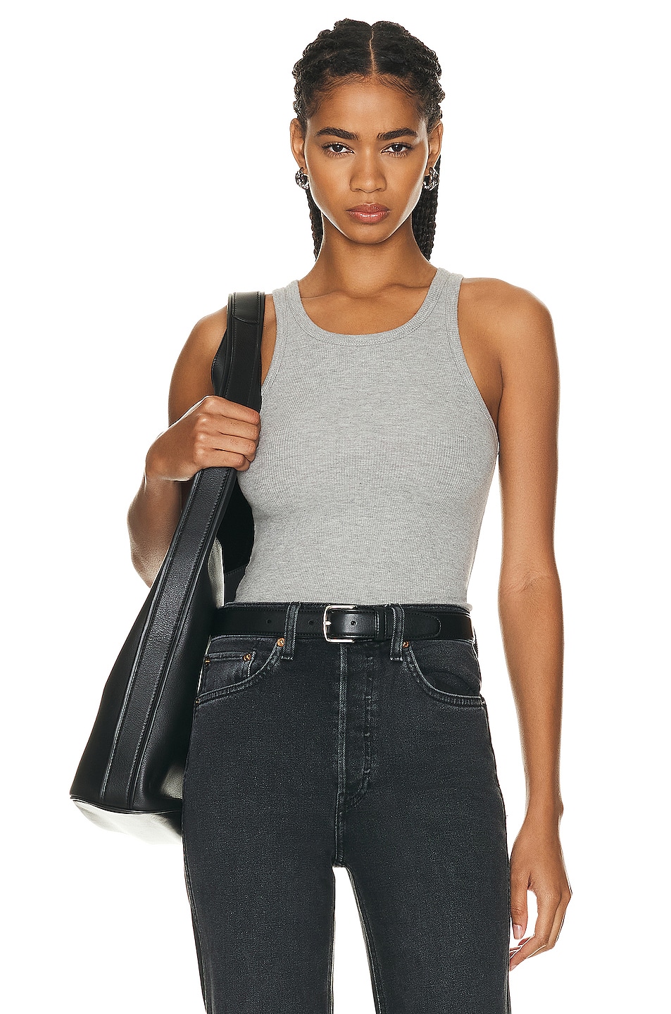 

Топ Eterne High Neck Fitted Tank, цвет Heather Grey