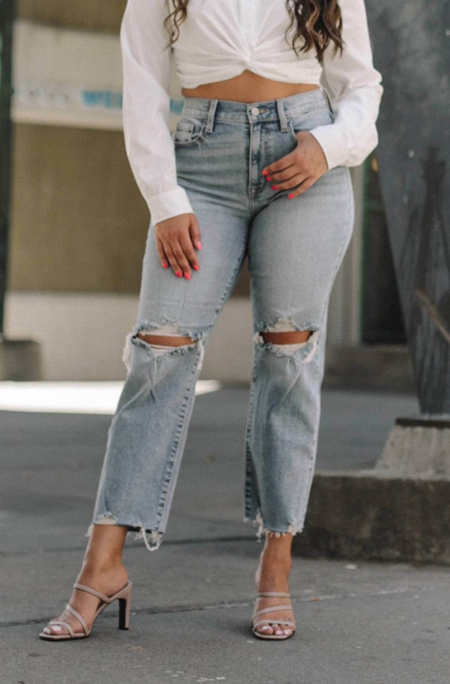 

Джинсы Art Deco High Rise в дениме Eunina, Denim