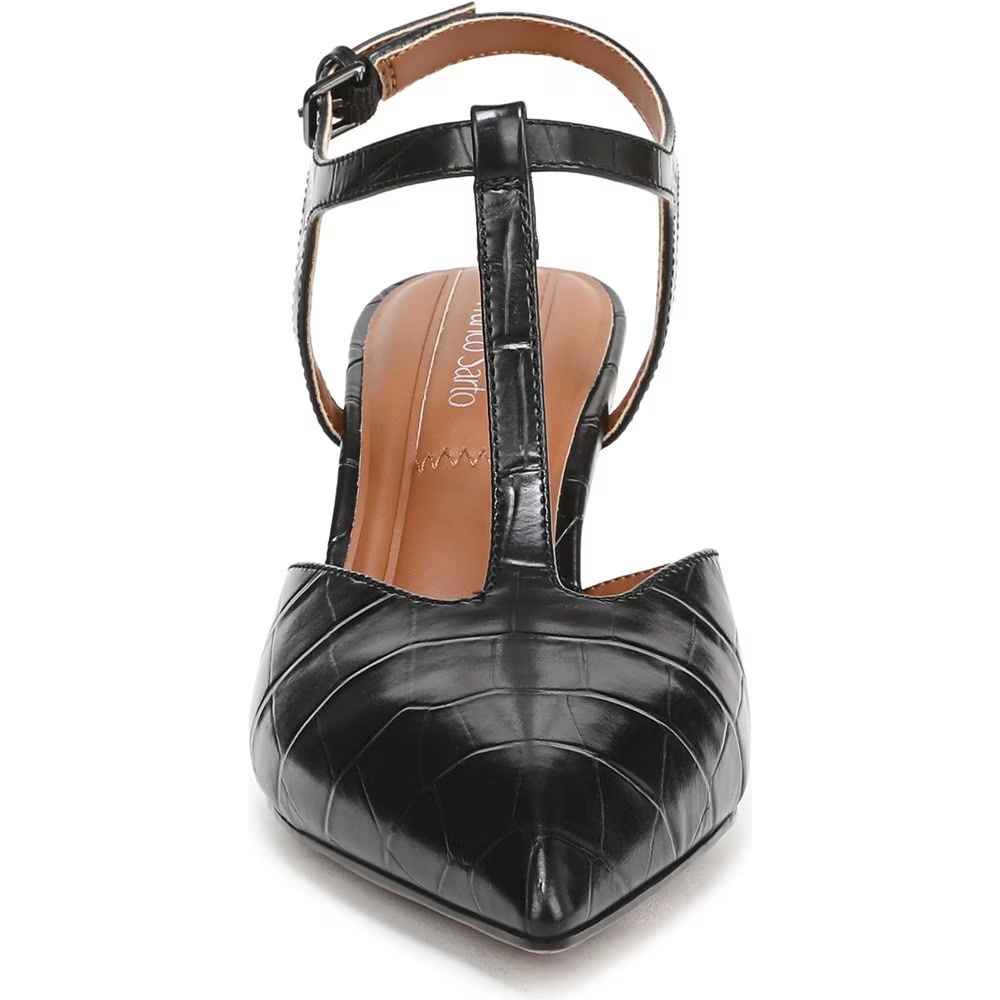 Туфли на каблуке Franco Sarto Franco ovett, black croc print leather — фото 3