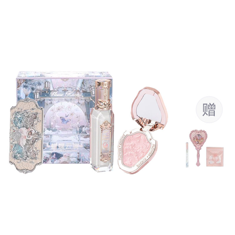 

Набор косметики для женщин Flower Knows, Blush #01 Snow Cream Pearl+Eye Shadow #01 белый Swan+Liquid Lipstick #GE03 Starсветло-Foam+Giveaway