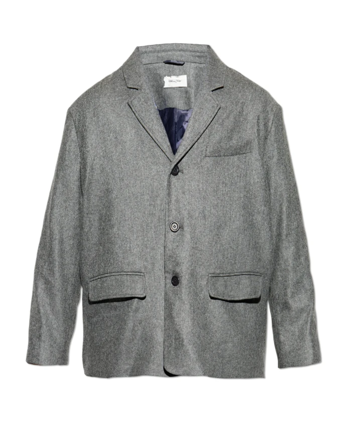 

Шерстяной пиджак с ворсистой текстурой American Vintage, серый