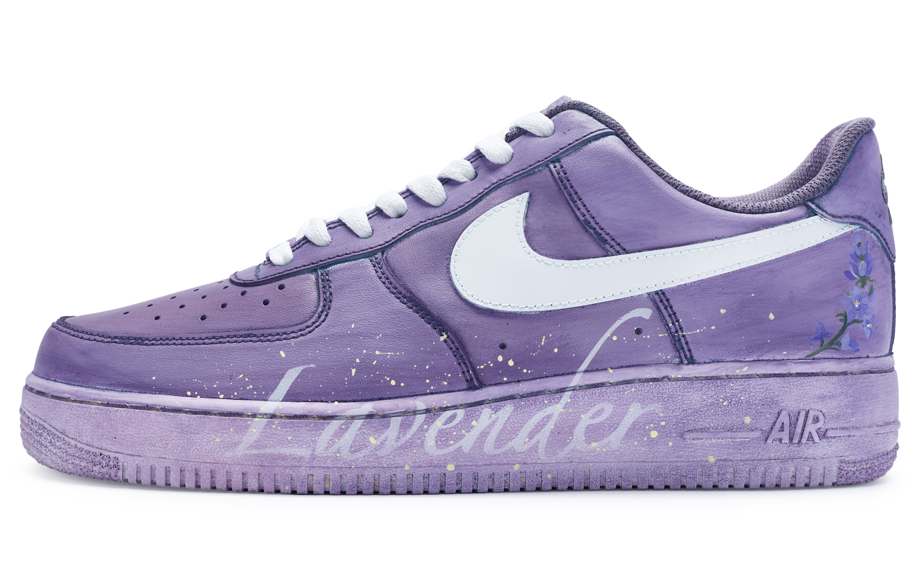 

Кроссовки Nike Air Force 1 Skateboard Shoes Men Low-Top White Purple