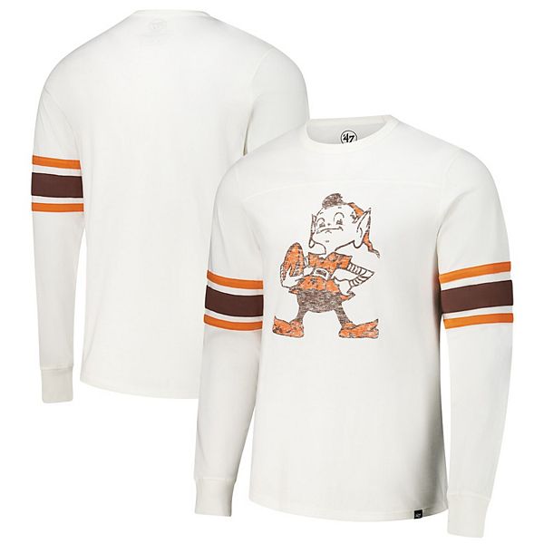 

Мужская футболка '47 Cleveland Browns Gridiron Throwback Premier Brex с длинным рукавом 47 Brand