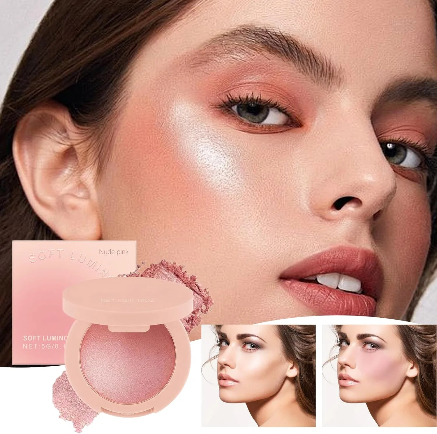 Румяна с блеском Nude Pink — фото 3