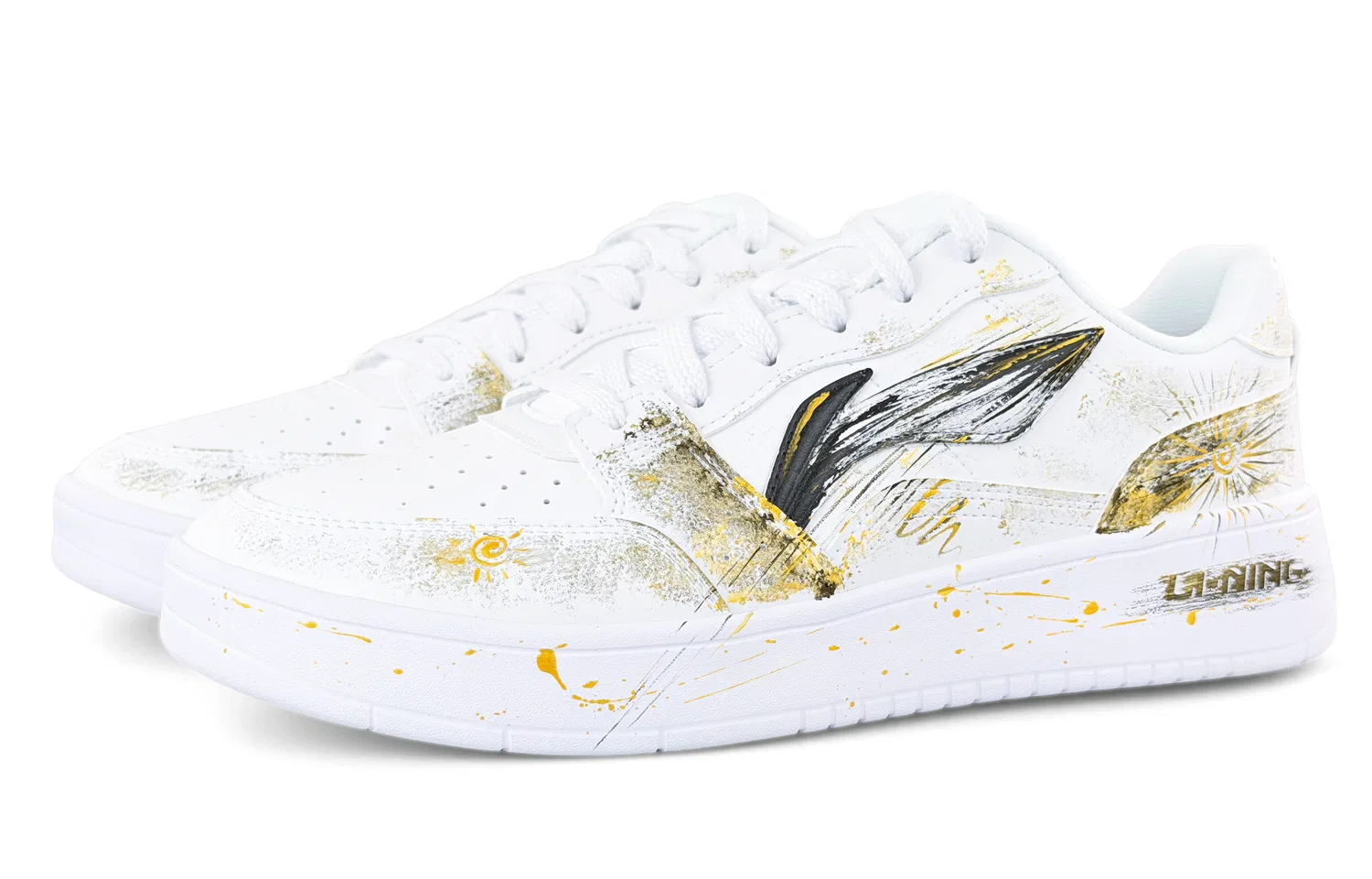 Кеды низкие Li-Ning Golden Scale Snowfall Золотая чешуя — фото 4